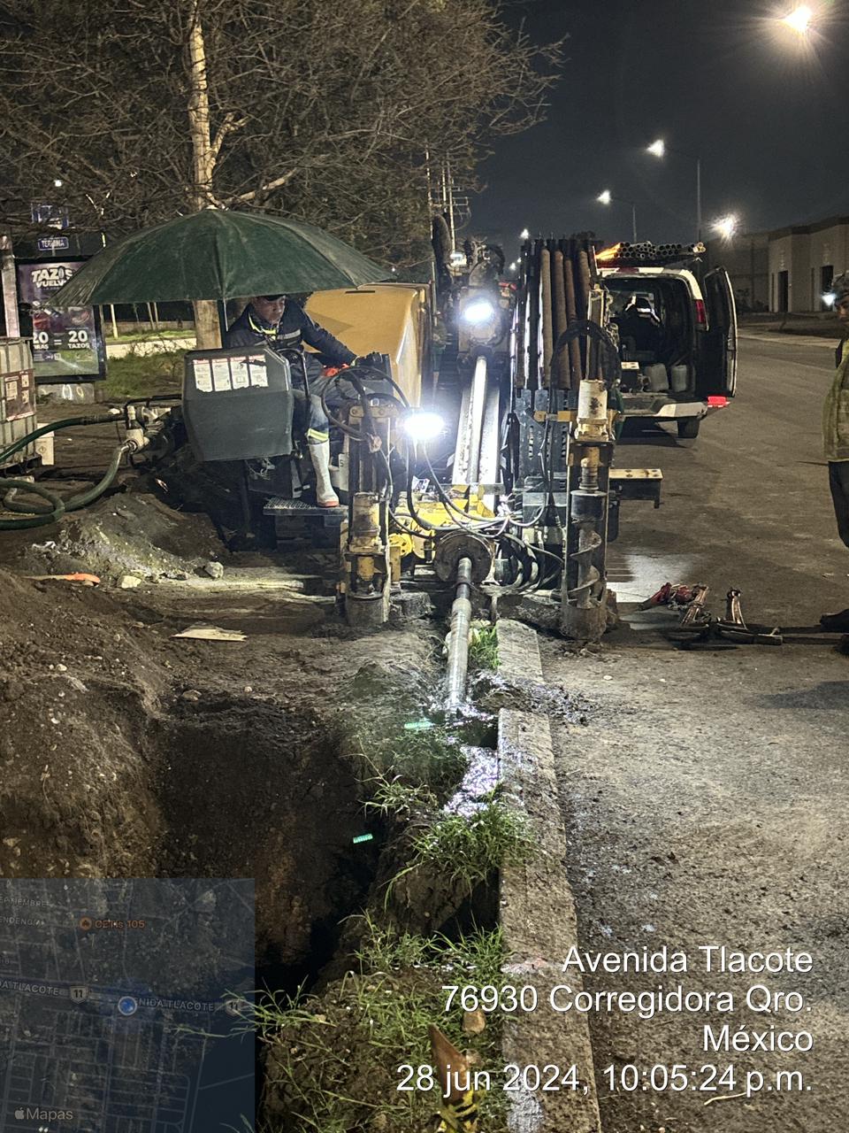 Perforación direccional MAXXON en operación nocturna